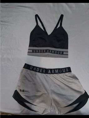 Under Armour Sports Bra & Athletic Shorts Bundle